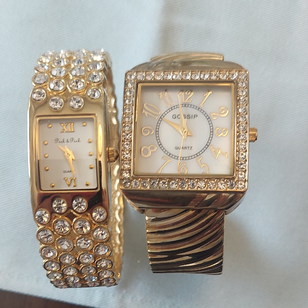 Gossip Gold Women's Watch Set with Crystal Accents
